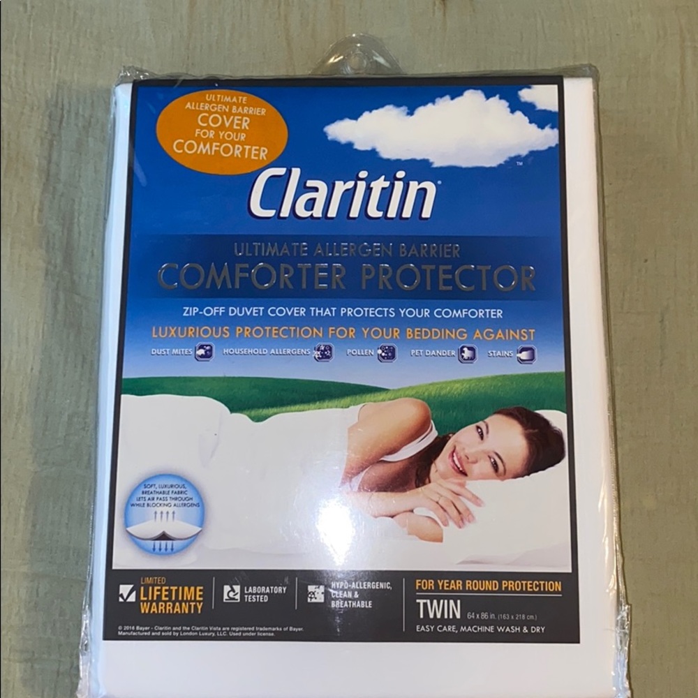 NWT Claritin comforter protector